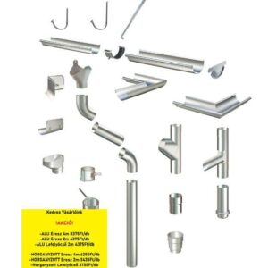 Alumínium Eresz, csatorna és lefolyócső