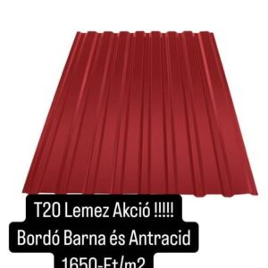 T20 Lemez Bordó Barna és Antracit