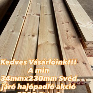 A minőségű 34x230mm Svéd járó Hajópadló