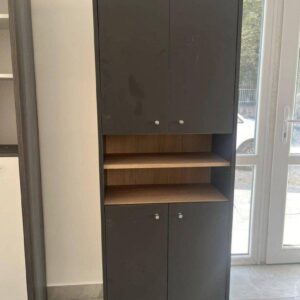 Anba szekrény 59 x 33 x 172,8 cm, Antracit/Tölgy