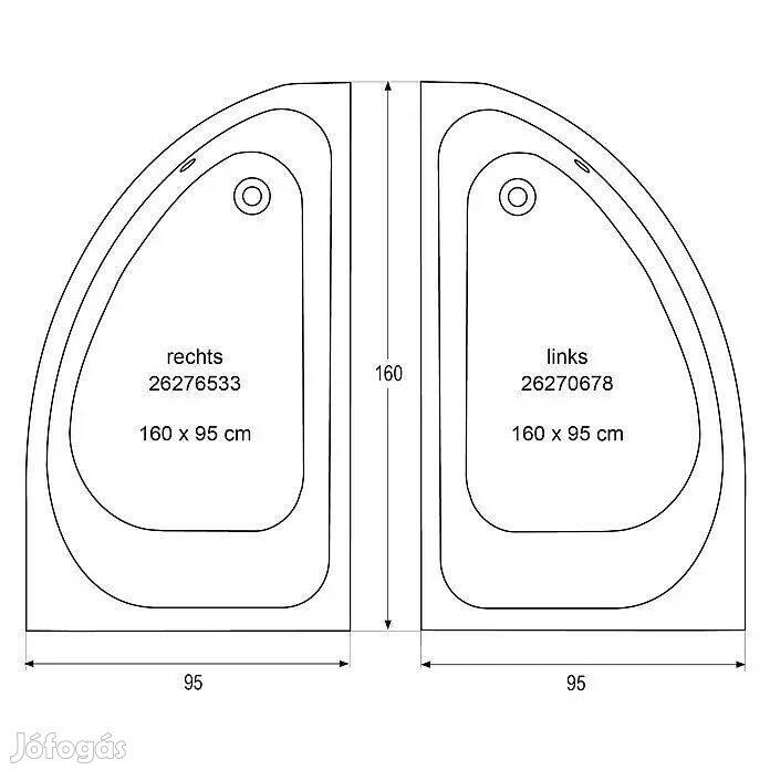 CS Houston sarokkád  H x Szé: 160 x 95 cm - Image 2